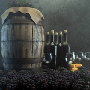 wine barrels for maturing wine