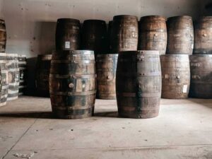 Bourbon whiskey casks 
