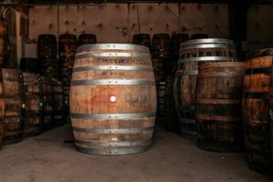 used oak barrels