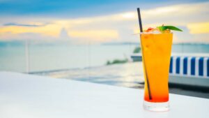 Tequila sunrise cocktail ingredients and recipe for St. Patricks day