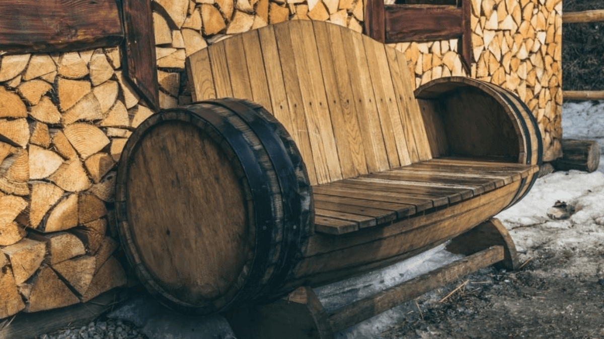 Wine barrel furniture ideas