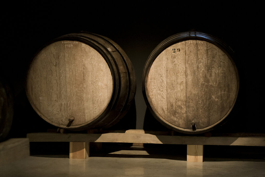 used oak barrels