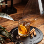 whiskey glass with spices