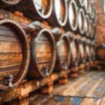 red wine barrels