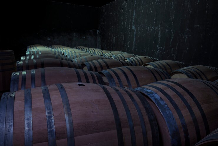 used wine barrel